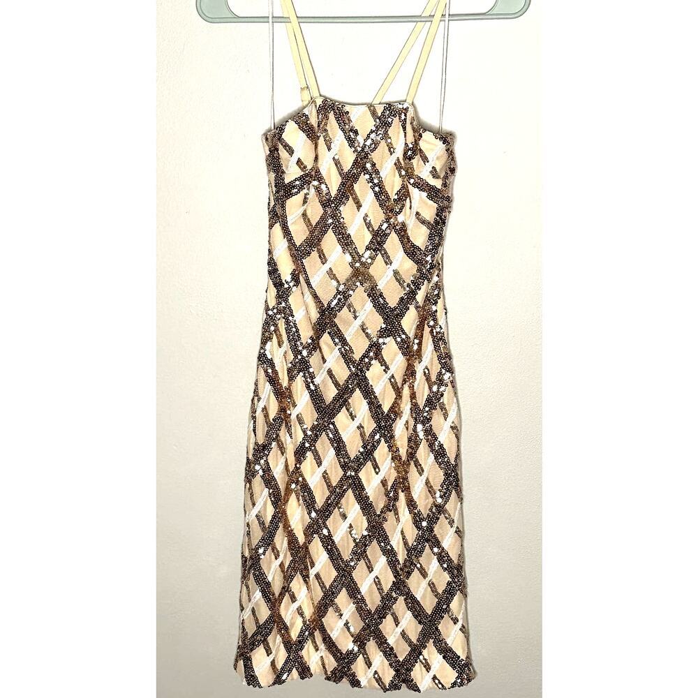 Dress The Population Sequin Bandage Style Multiple Strap Dress size Extra Small